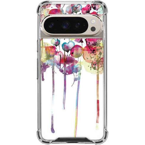 Painted Flowers Pixel 9/9 Pro Clear Case